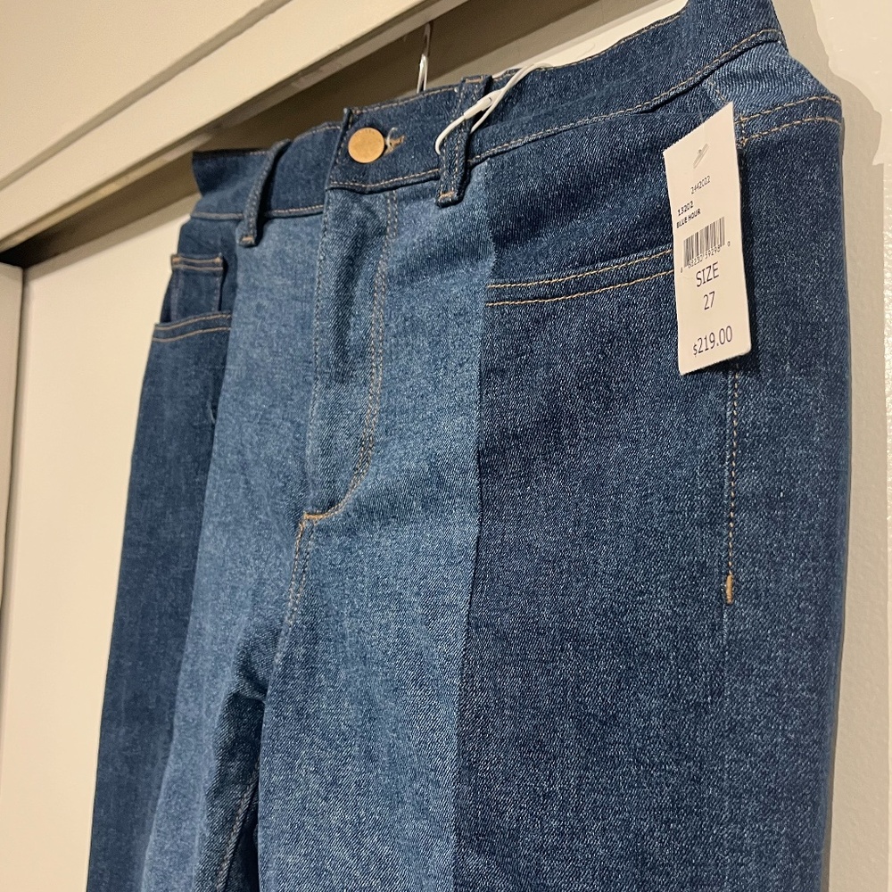 DL191 Two-tone High Rise Vintage Ankle Jeans